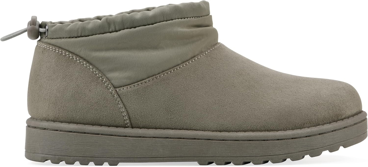 image:imageWHITE MOUNTAIN Womens Idle Faux FurLined Mini BootieNew Moss Fabric