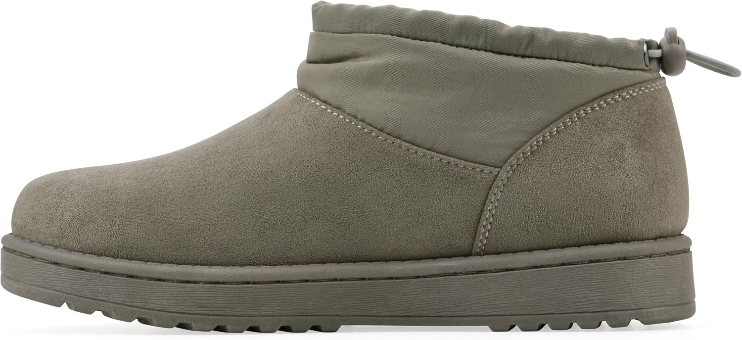 image:imageWHITE MOUNTAIN Womens Idle Faux FurLined Mini BootieNew Moss Fabric