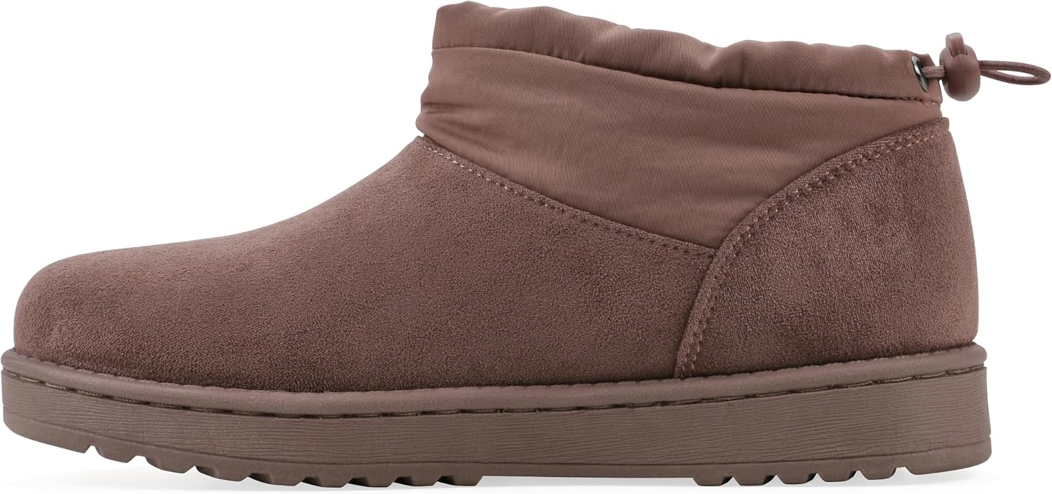 image:imageWHITE MOUNTAIN Womens Idle Faux FurLined Mini BootieRosewood Fabric