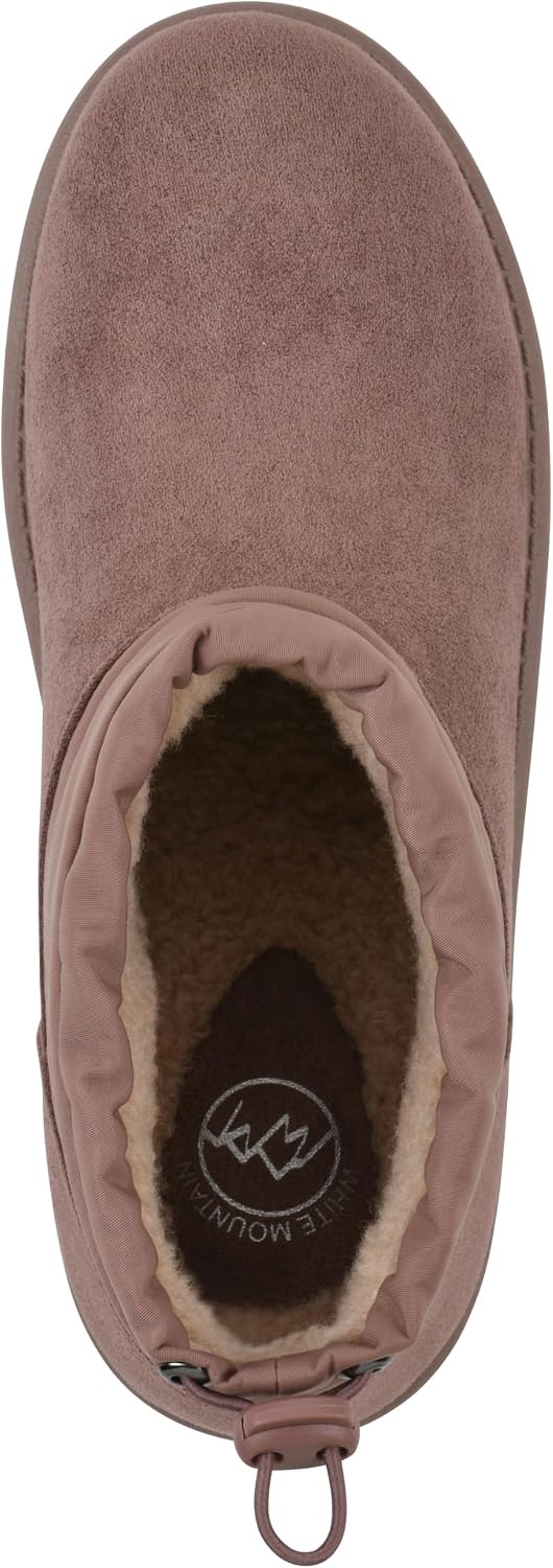 image:imageWHITE MOUNTAIN Womens Idle Faux FurLined Mini BootieRosewood Fabric