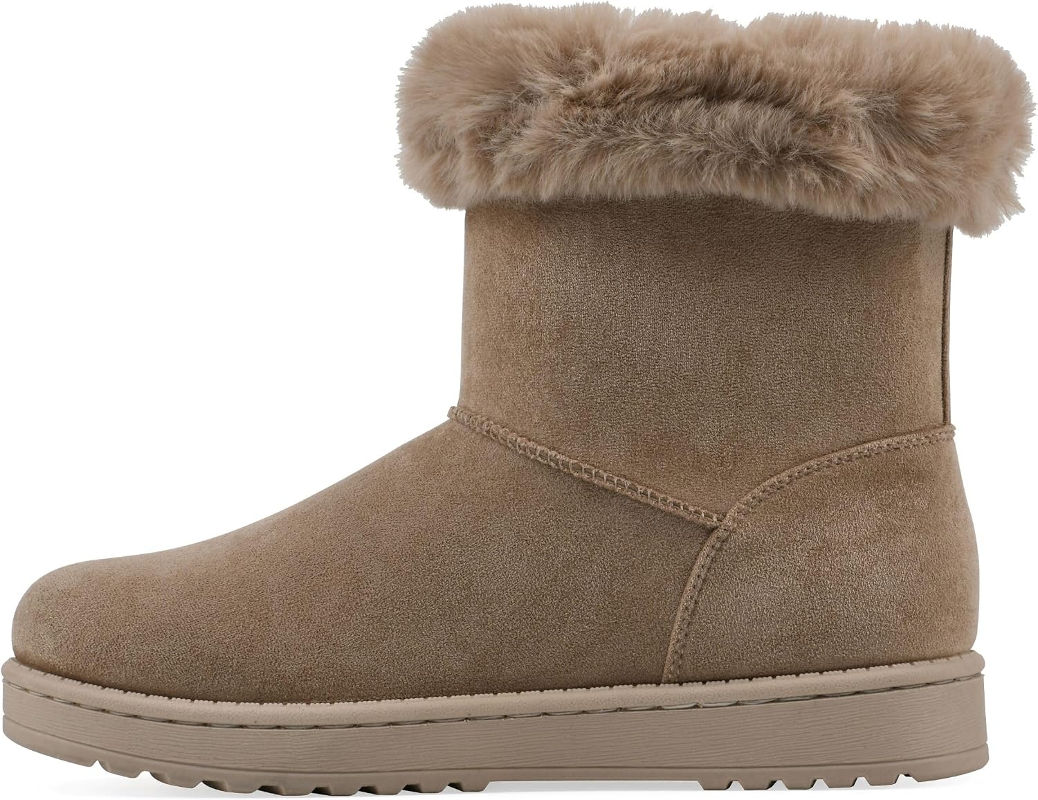 image:imageWHITE MOUNTAIN Womens Incher Faux Fur BootDark Beige