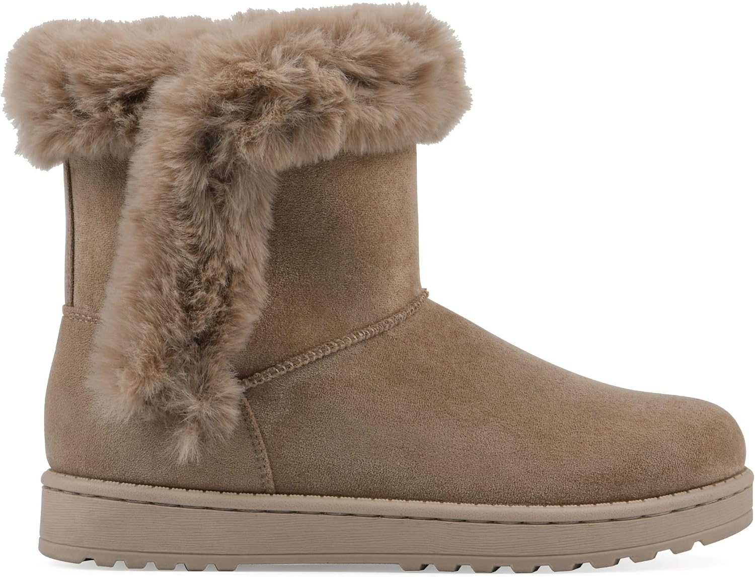 image:imageWHITE MOUNTAIN Womens Incher Faux Fur BootDark Beige