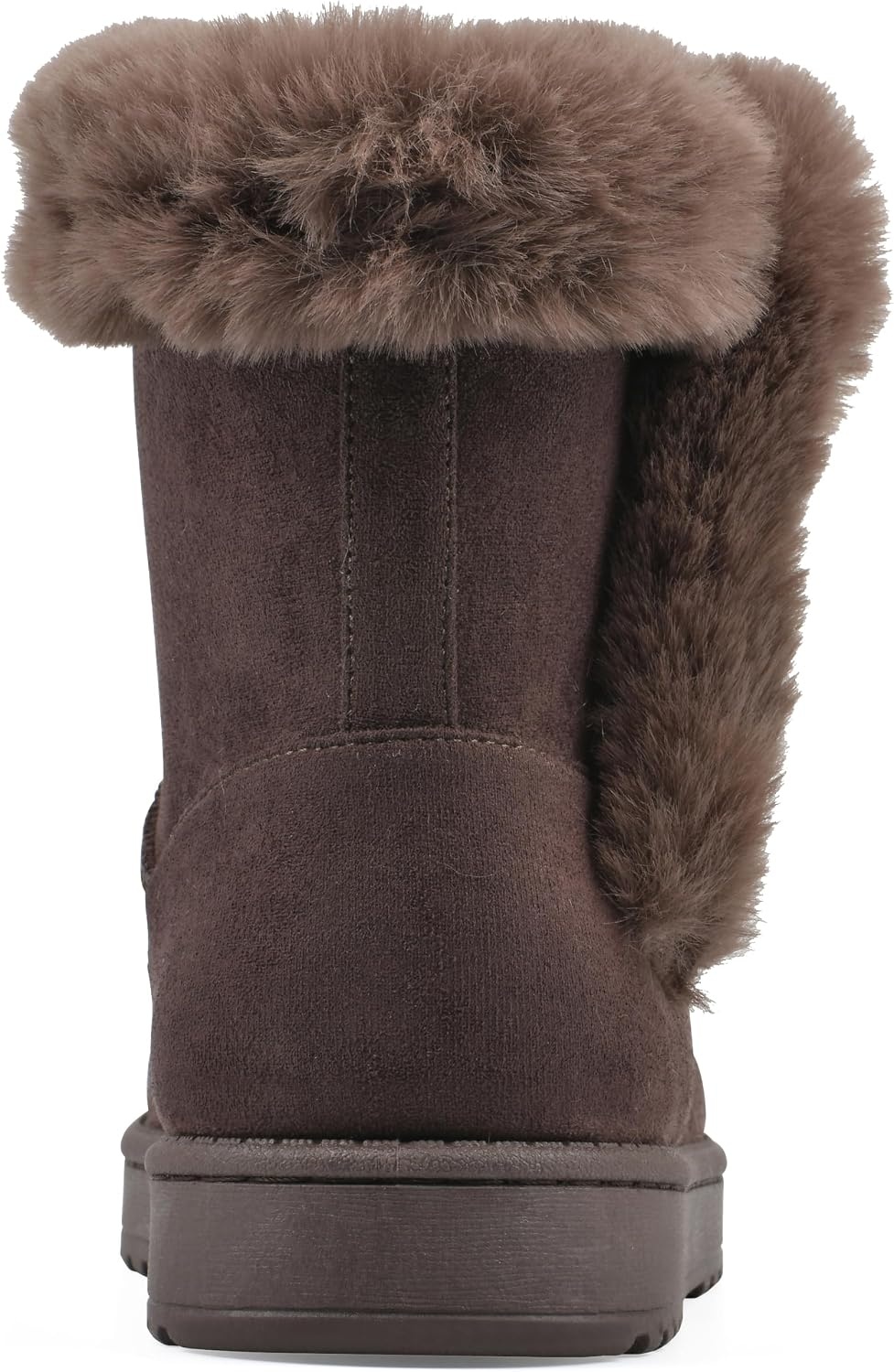 image:imageWHITE MOUNTAIN Womens Incher Faux Fur BootDark Brown Fabric