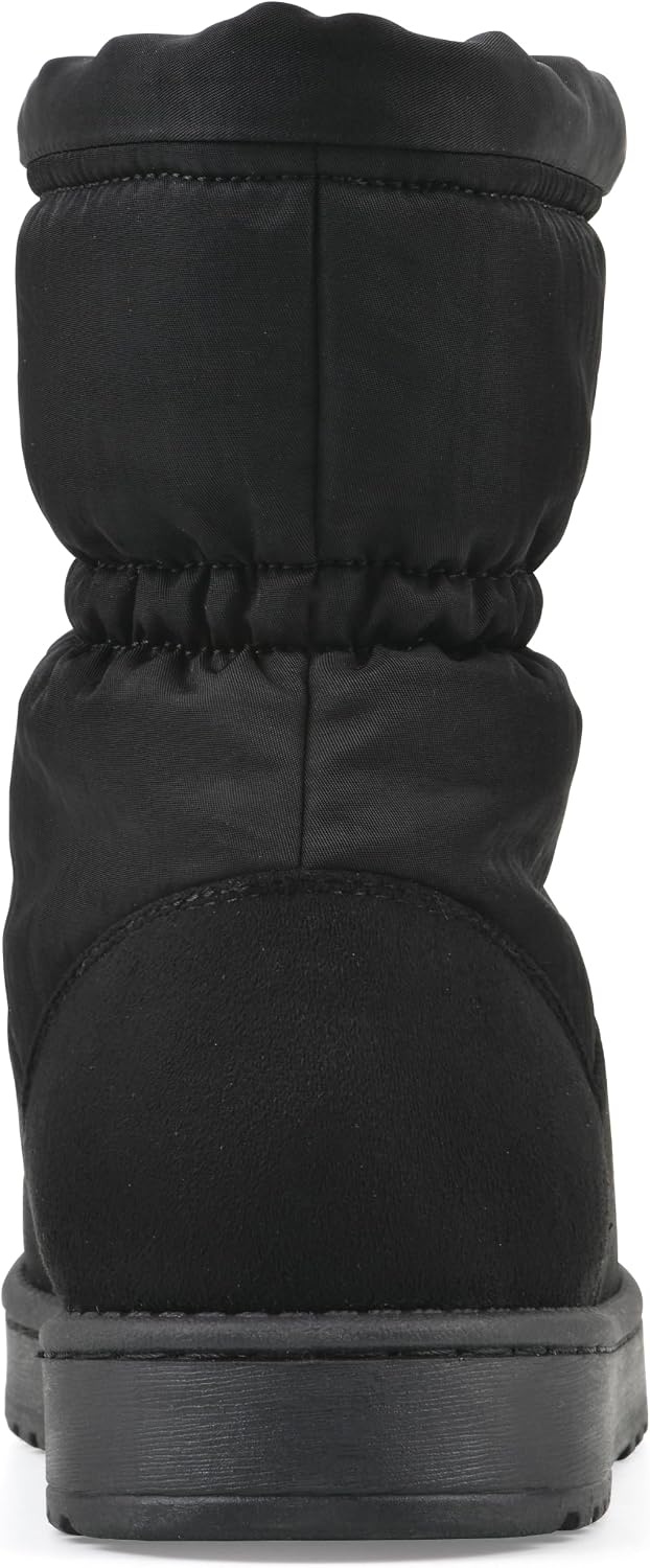 image:imageWHITE MOUNTAIN Womens Issy Faux FurLined Mid Shaft BootieBlack Fabric