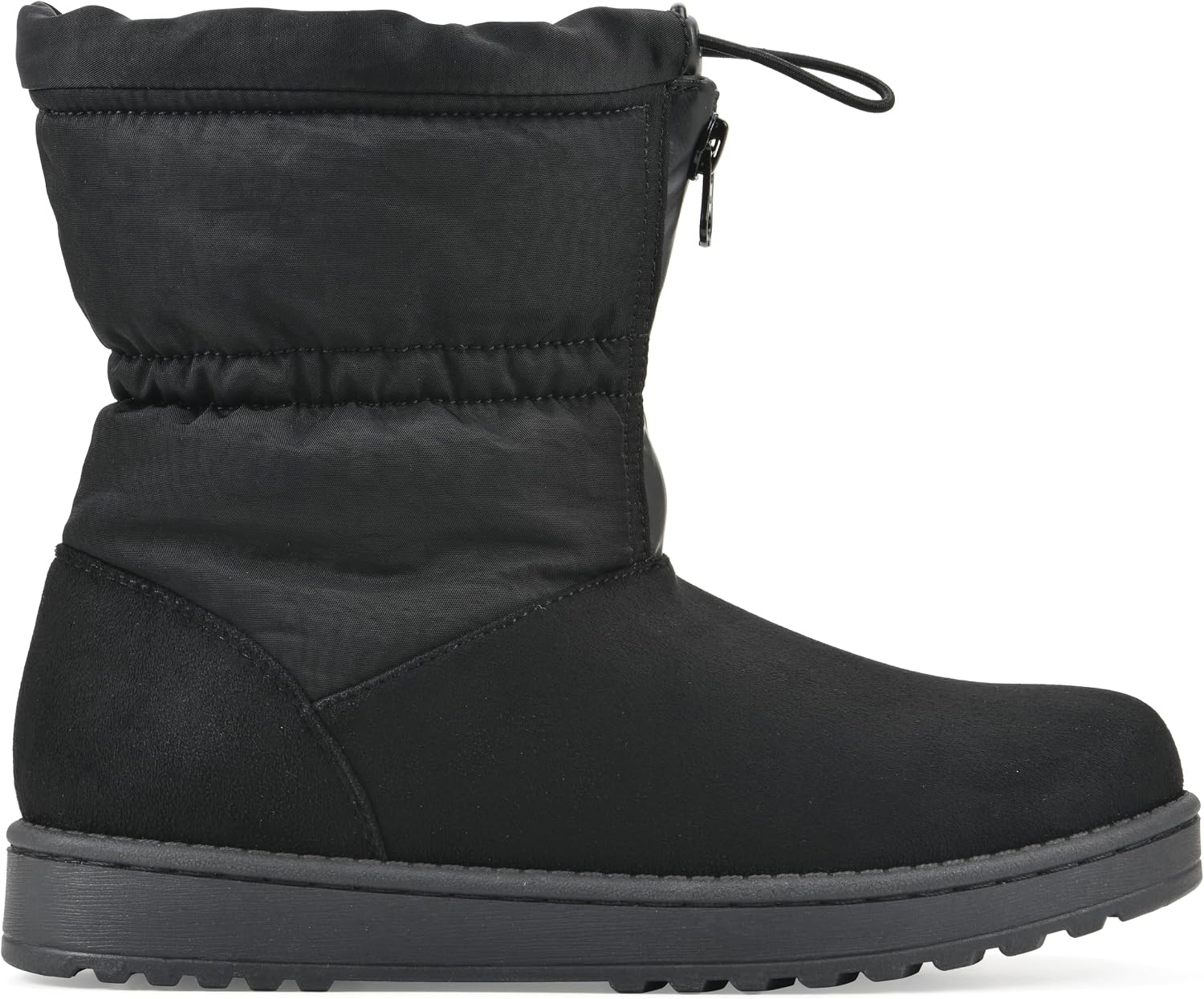image:imageWHITE MOUNTAIN Womens Issy Faux FurLined Mid Shaft BootieBlack Fabric