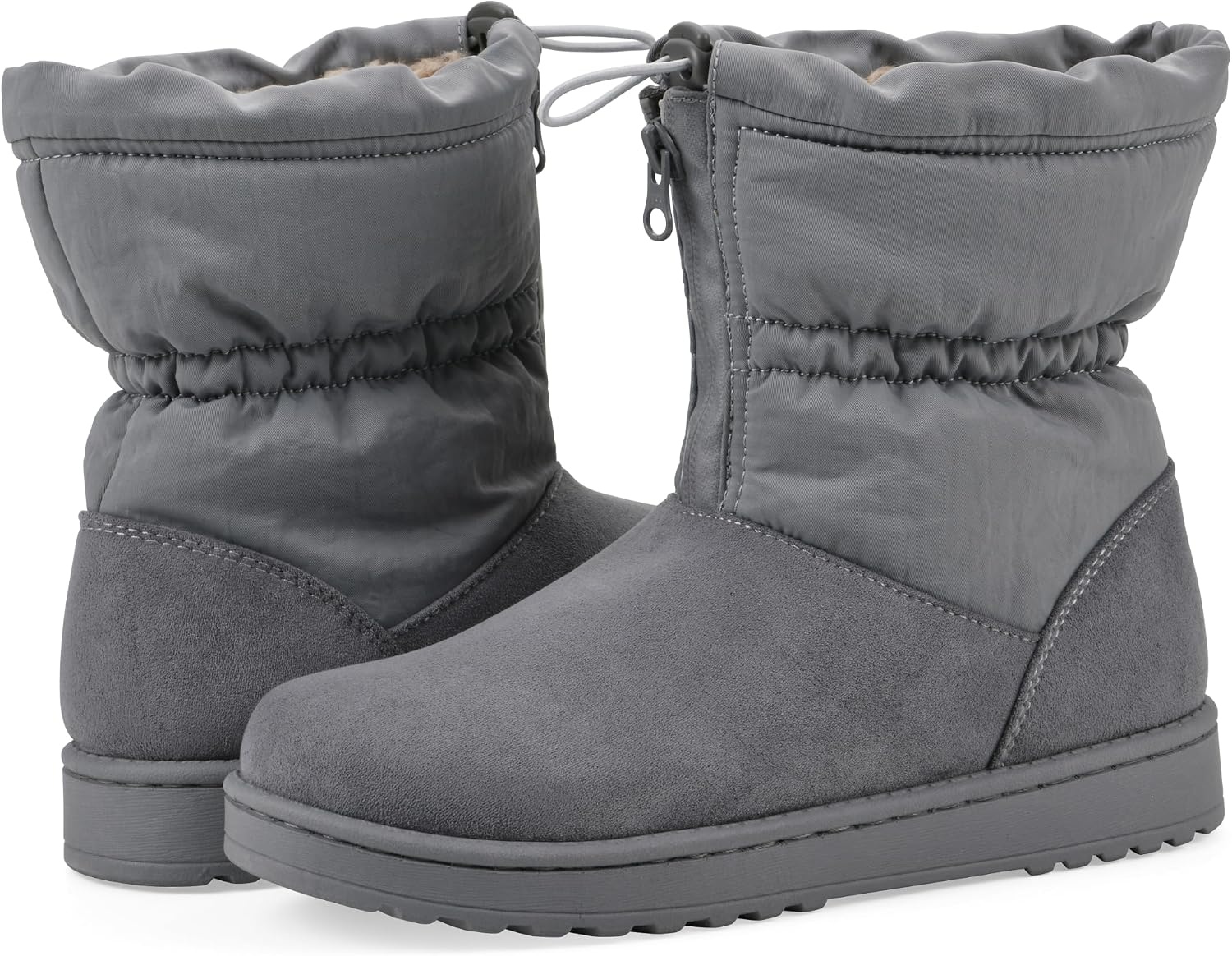 image:imageWHITE MOUNTAIN Womens Issy Faux FurLined Mid Shaft BootieBlue Raspberry Fabric