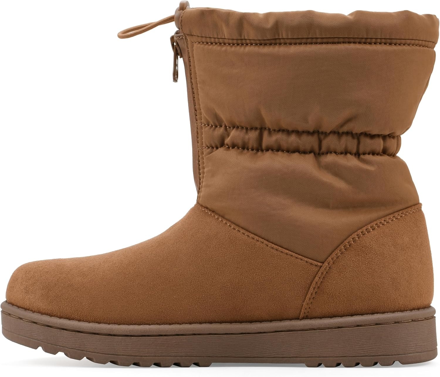 image:imageWHITE MOUNTAIN Womens Issy Faux FurLined Mid Shaft BootieChestnut Fabric