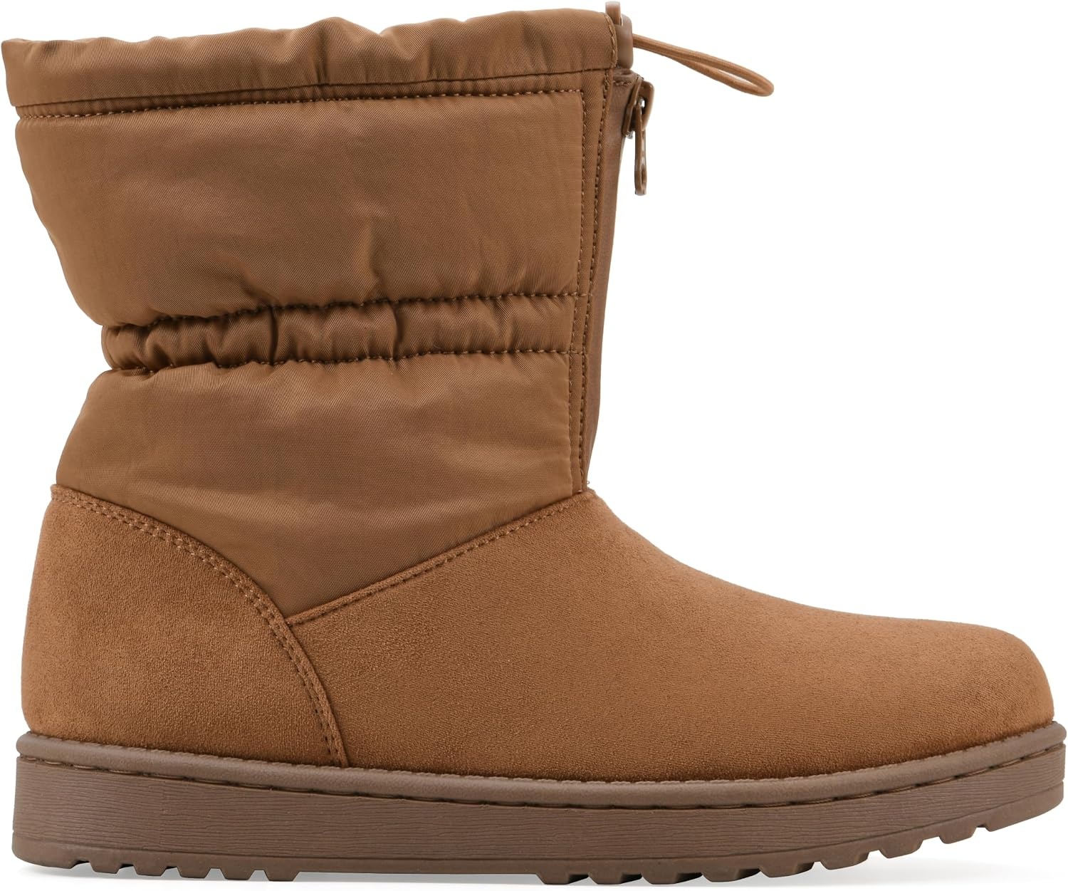 image:imageWHITE MOUNTAIN Womens Issy Faux FurLined Mid Shaft BootieChestnut Fabric
