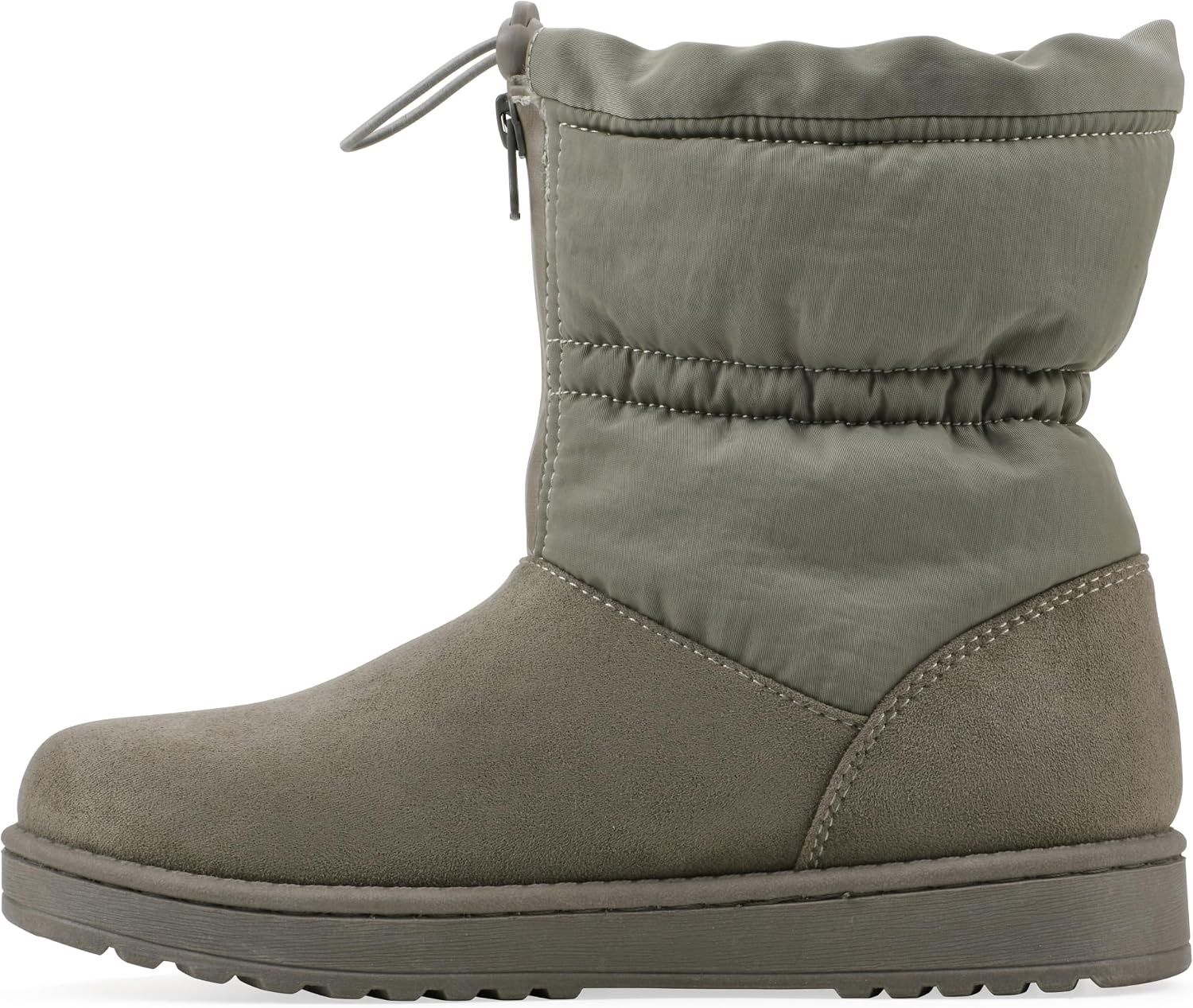 image:imageWHITE MOUNTAIN Womens Issy Faux FurLined Mid Shaft BootieNew Moss Fabric