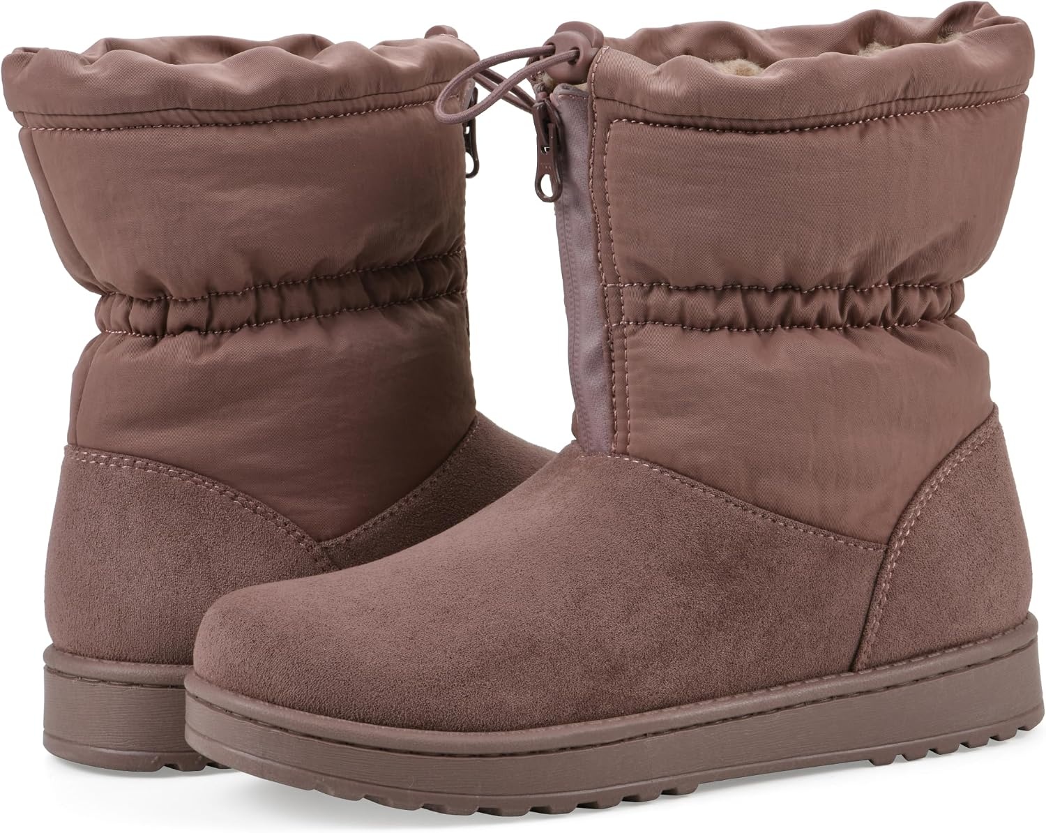 image:imageWHITE MOUNTAIN Womens Issy Faux FurLined Mid Shaft BootieRosewood Fabric