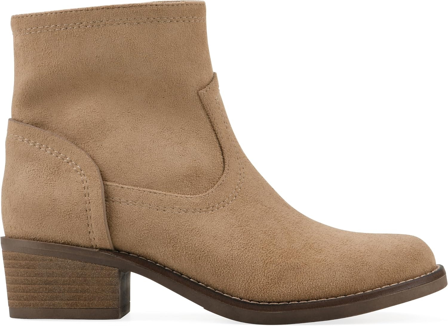 image:imageWHITE MOUNTAIN Womens Meringue Western Ankle BootieBeachwood Fabric