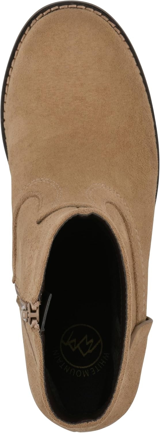 image:imageWHITE MOUNTAIN Womens Meringue Western Ankle BootieBeachwood Fabric