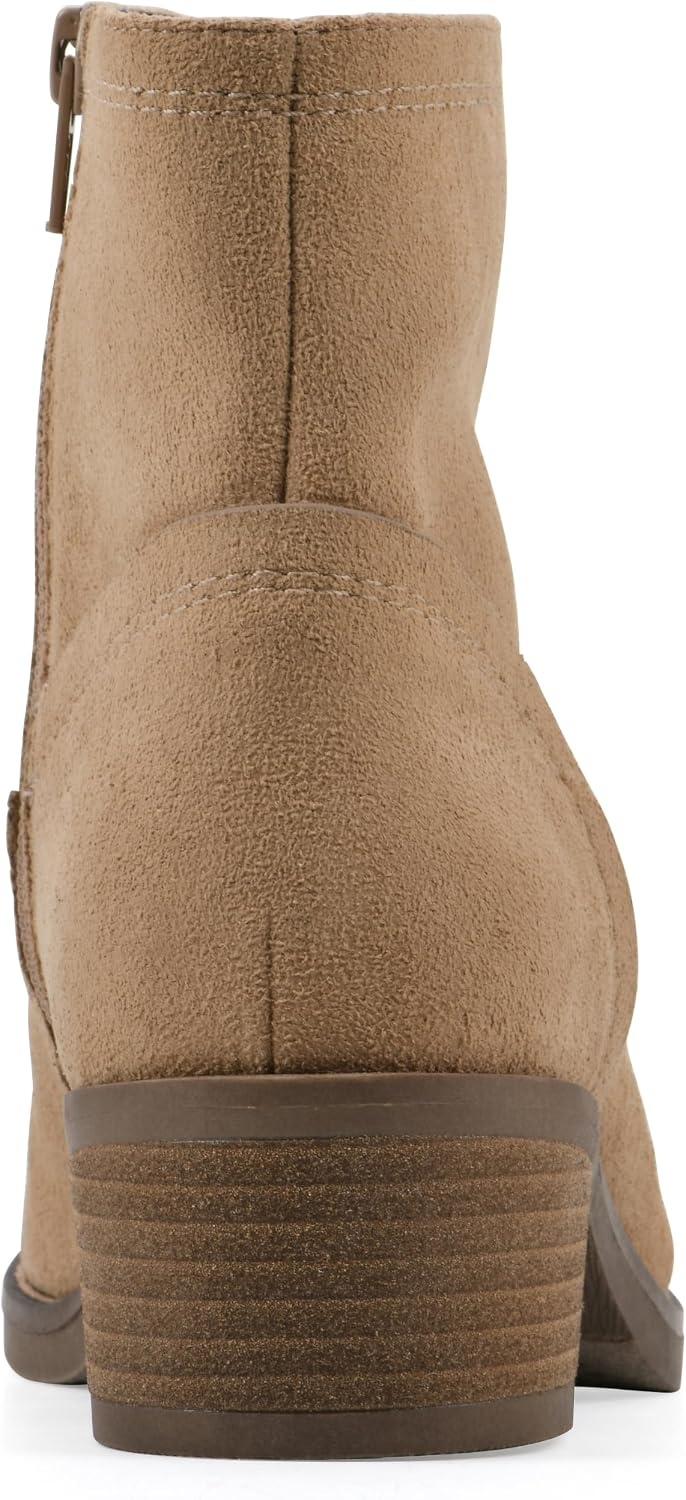 image:imageWHITE MOUNTAIN Womens Meringue Western Ankle BootieBeachwood Fabric