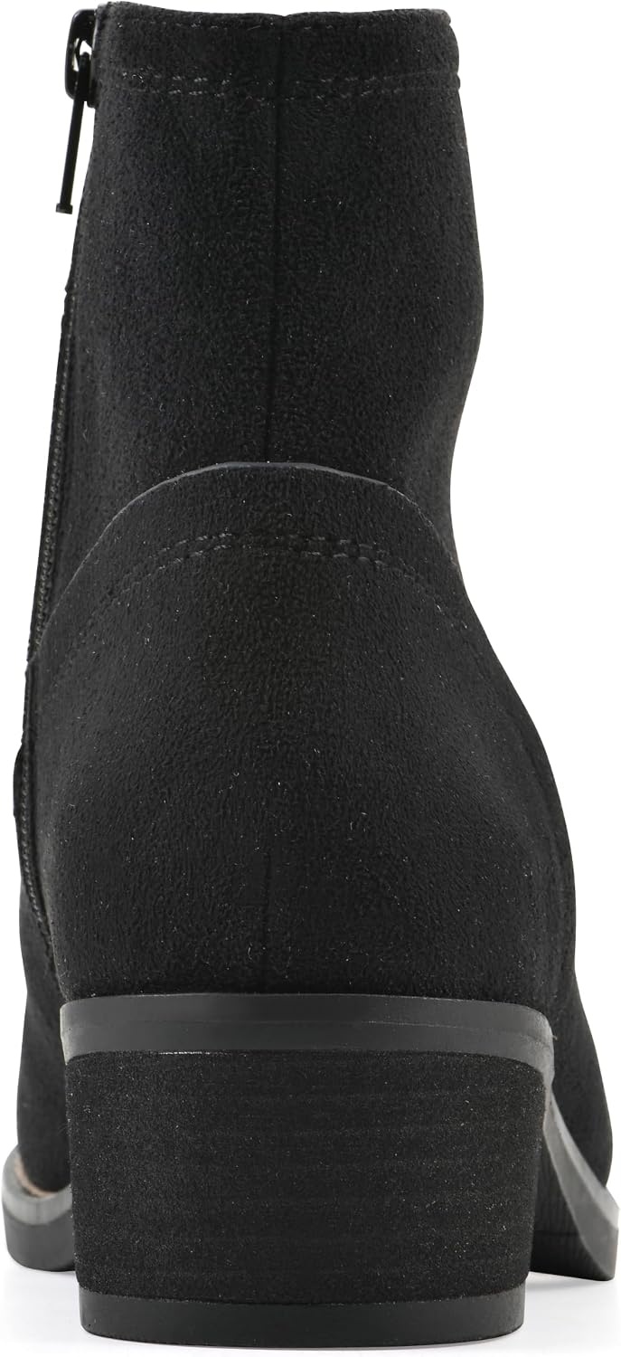 image:imageWHITE MOUNTAIN Womens Meringue Western Ankle BootieBlack Fabric