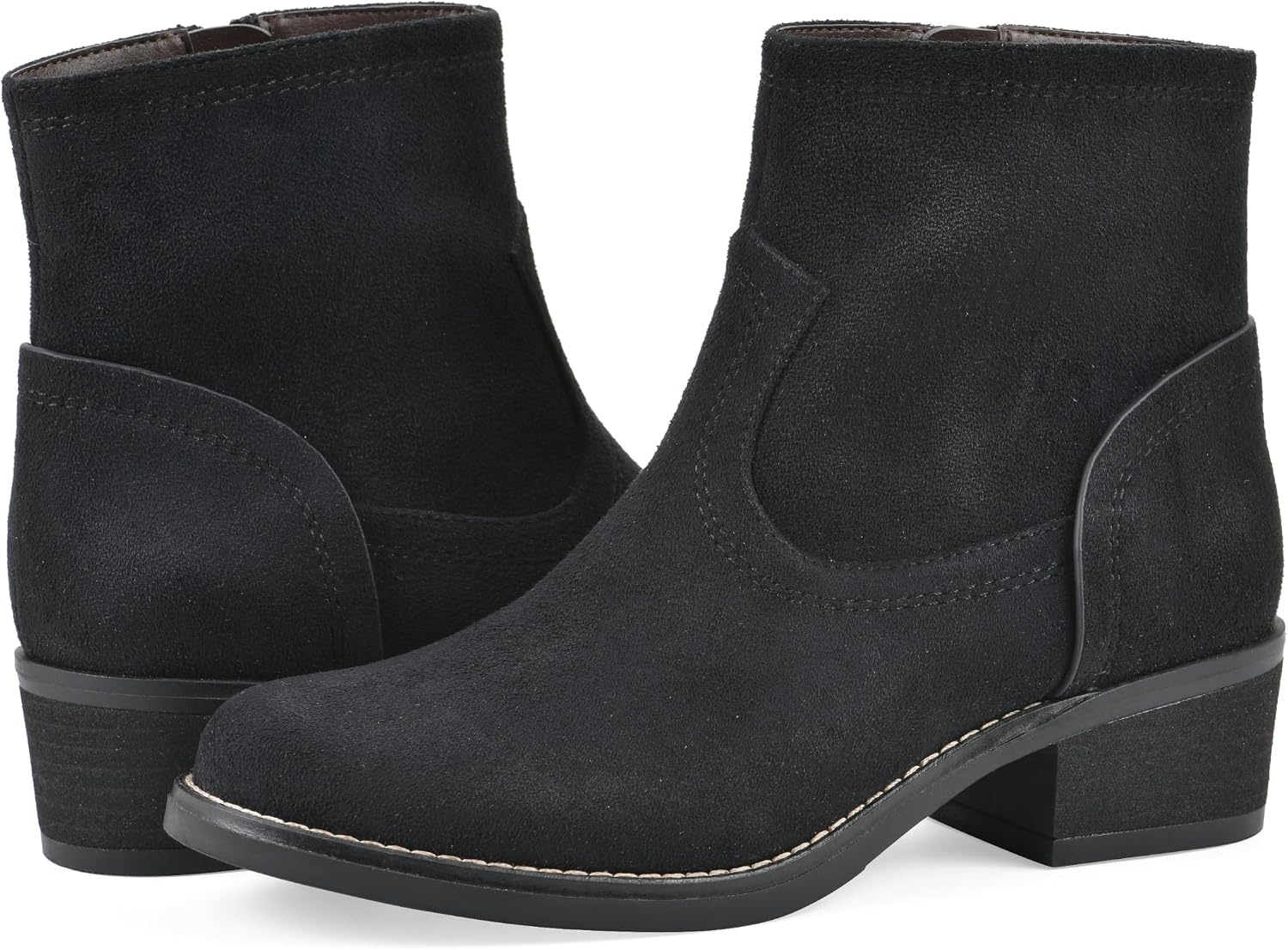 image:imageWHITE MOUNTAIN Womens Meringue Western Ankle BootieBlack Fabric