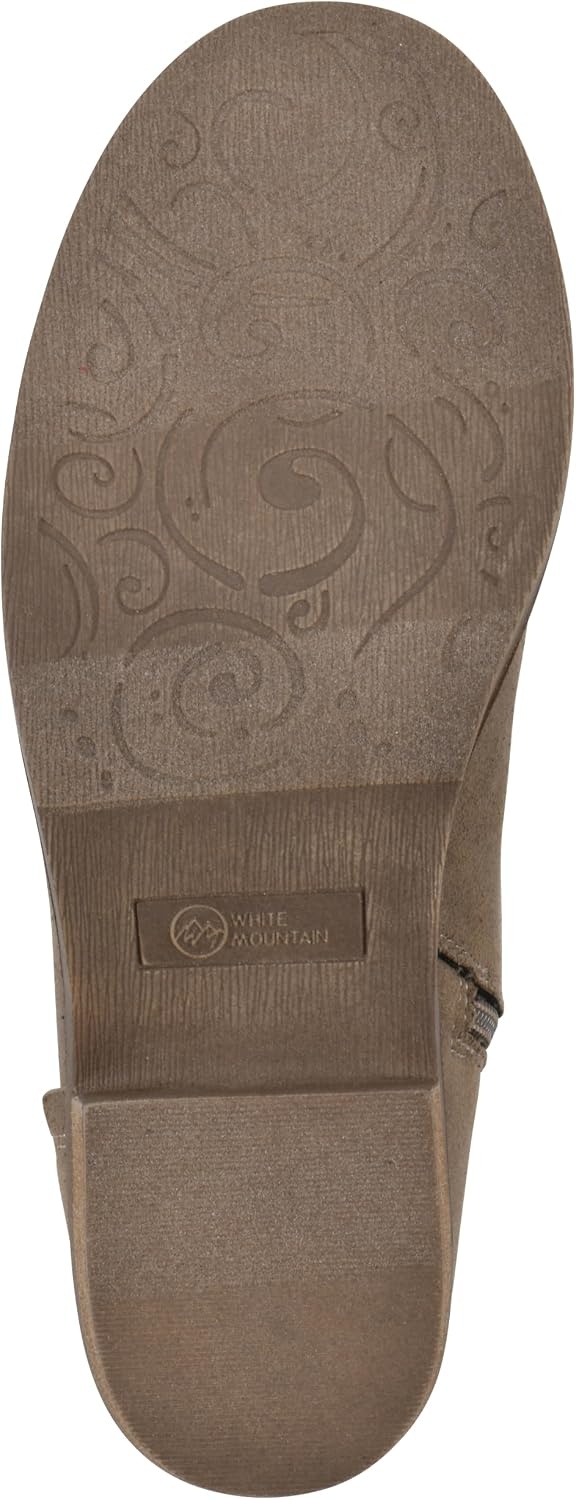 image:imageWHITE MOUNTAIN Womens Meringue Western Ankle BootieDark Taupe Fabric