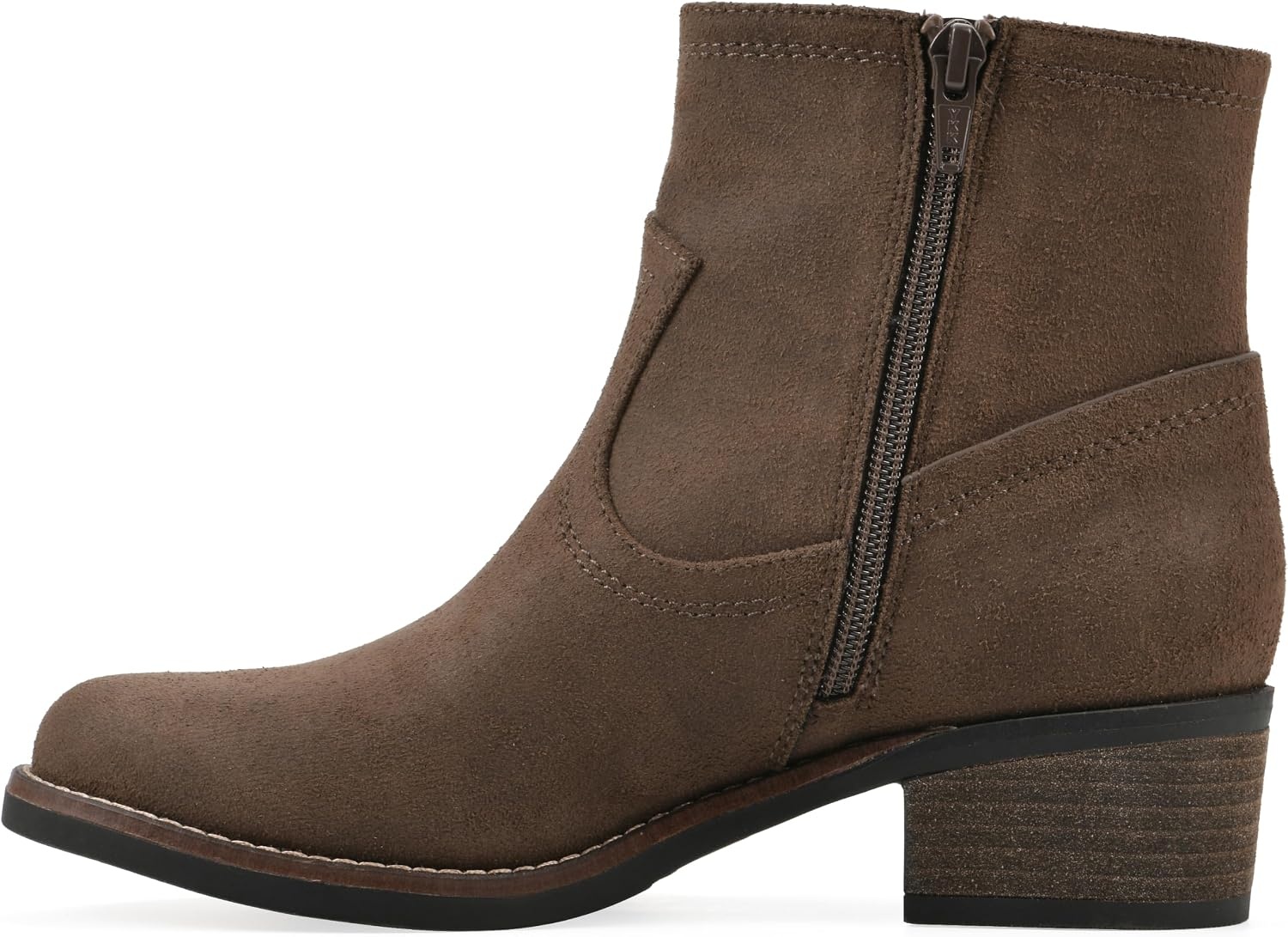 image:imageWHITE MOUNTAIN Womens Meringue Western Ankle BootieMocha Fabric