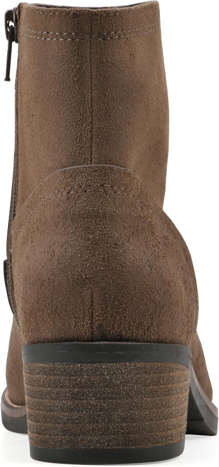image:imageWHITE MOUNTAIN Womens Meringue Western Ankle BootieMocha Fabric
