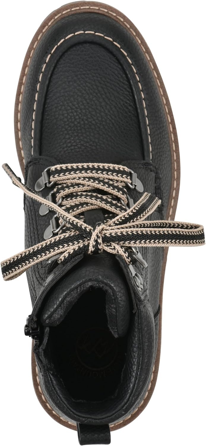image:imageWHITE MOUNTAIN Womens Parcels City Hiker Ankle BootieBlack Pebble Smooth