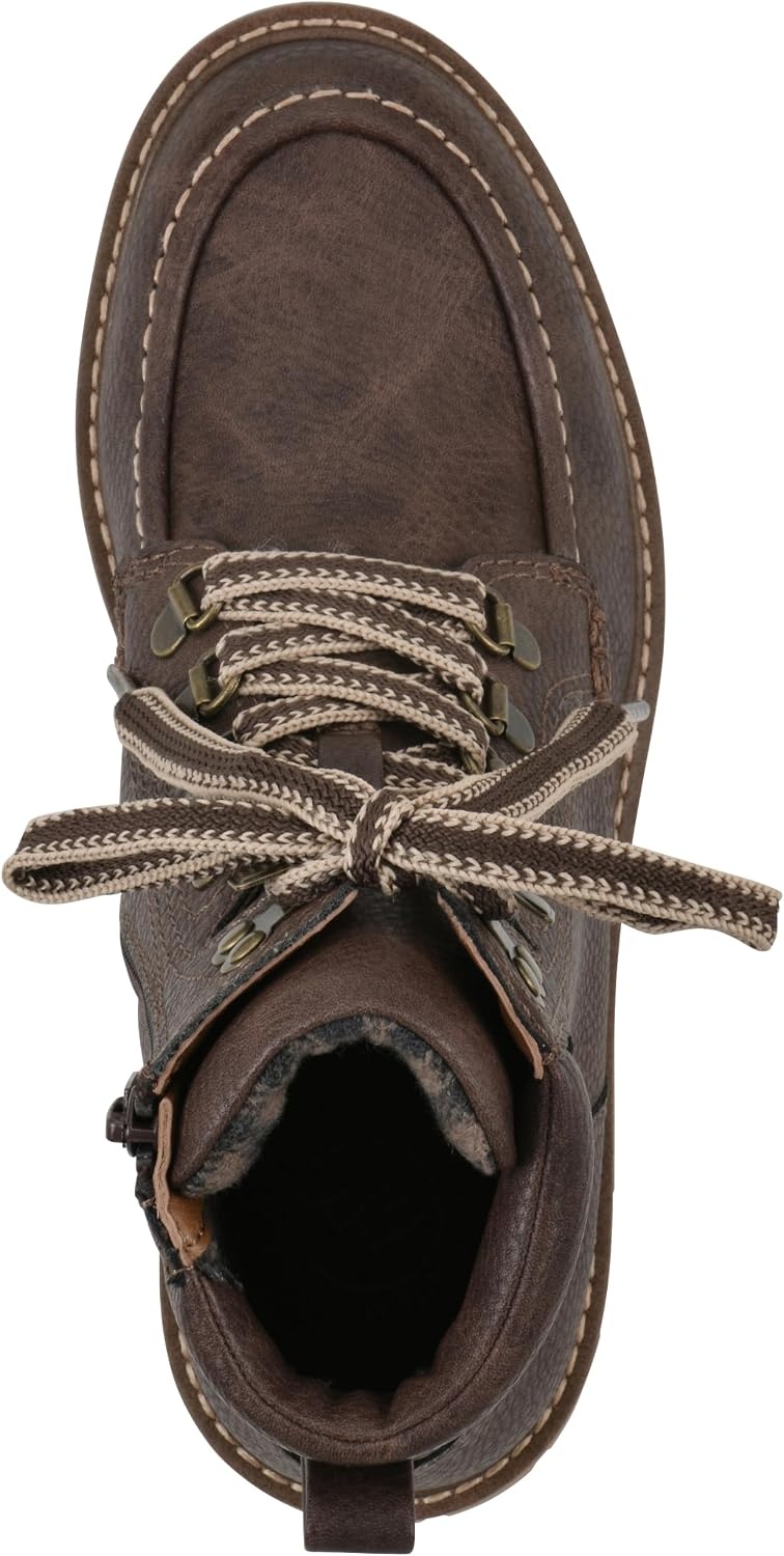image:imageWHITE MOUNTAIN Womens Parcels City Hiker Ankle BootieBrown Pebble Smooth