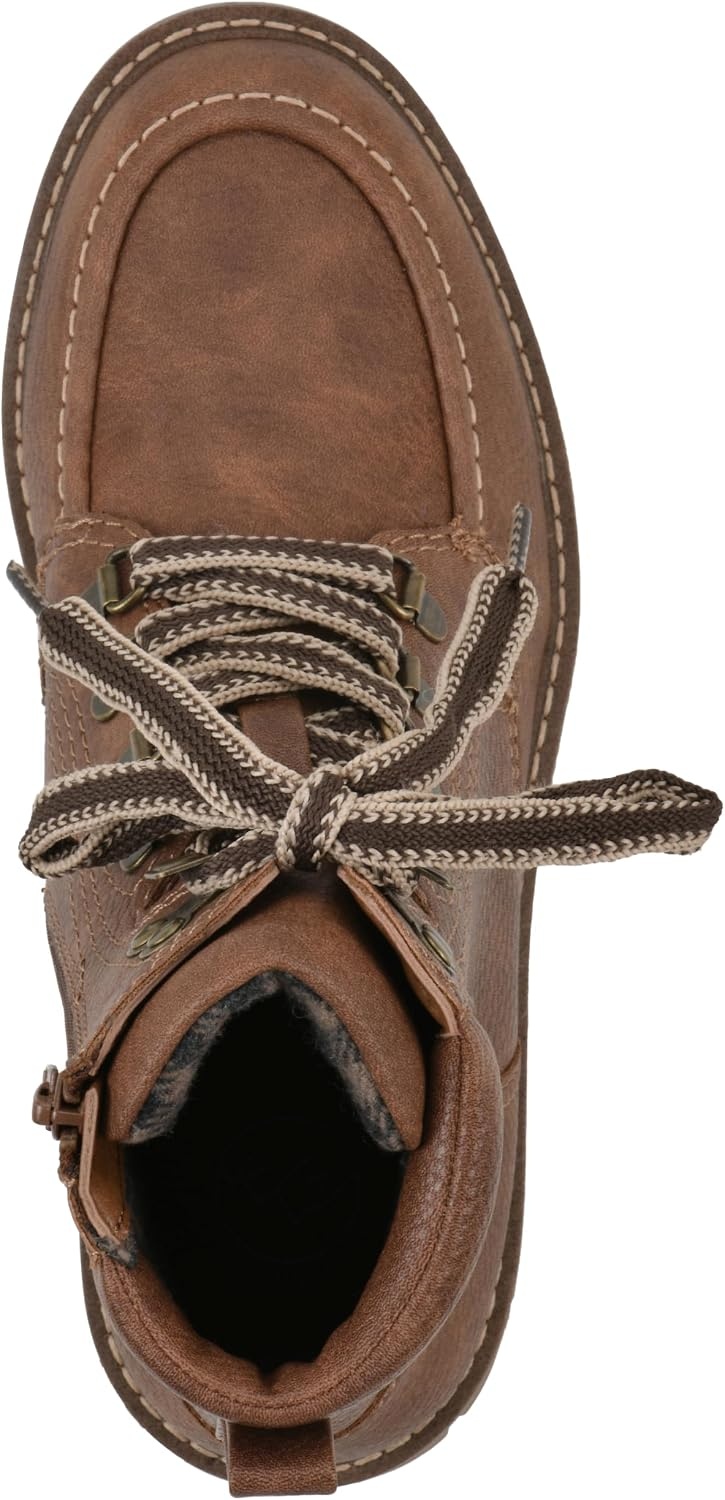 image:imageWHITE MOUNTAIN Womens Parcels City Hiker Ankle BootieChestnut Pebble Smooth