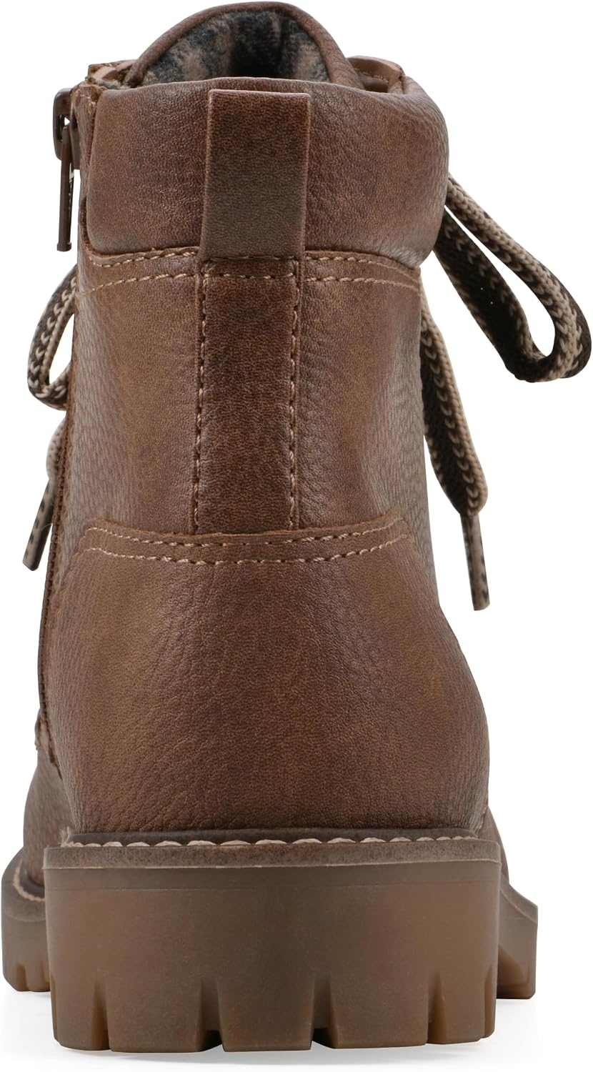 image:imageWHITE MOUNTAIN Womens Parcels City Hiker Ankle BootieChestnut Pebble Smooth