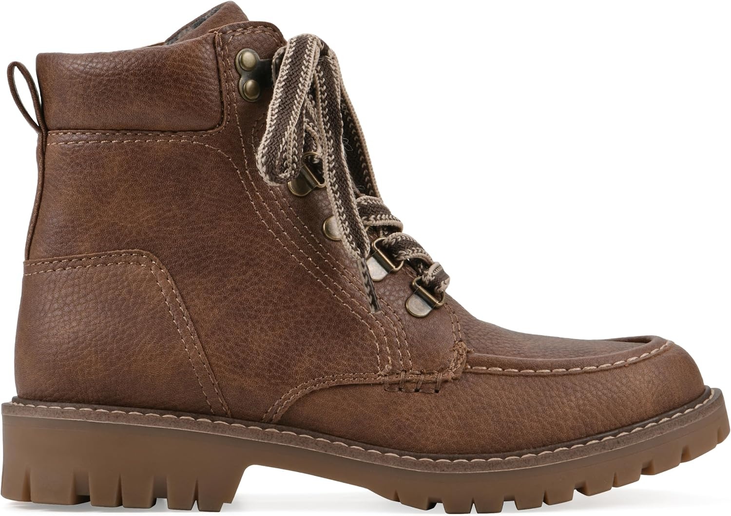 image:imageWHITE MOUNTAIN Womens Parcels City Hiker Ankle BootieChestnut Pebble Smooth