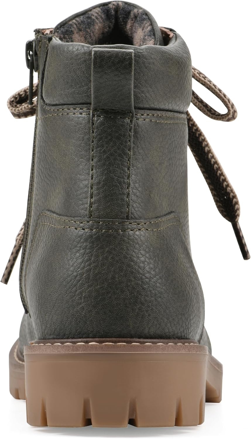 image:imageWHITE MOUNTAIN Womens Parcels City Hiker Ankle BootieOlive Pebble Smooth