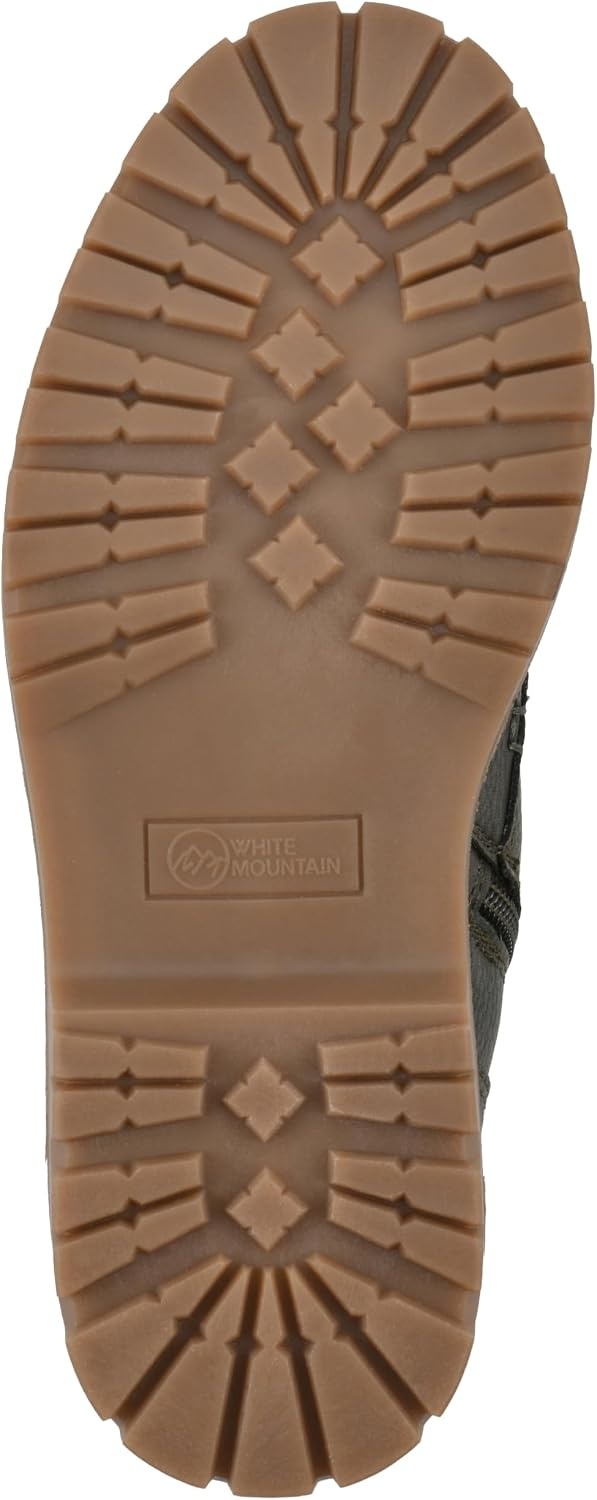 image:imageWHITE MOUNTAIN Womens Parcels City Hiker Ankle BootieOlive Pebble Smooth