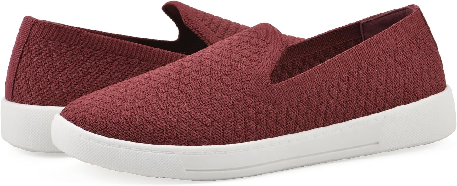 image:imageWHITE MOUNTAIN Womens Upstay Knit SlipOn SneakerBurgundy Fabric