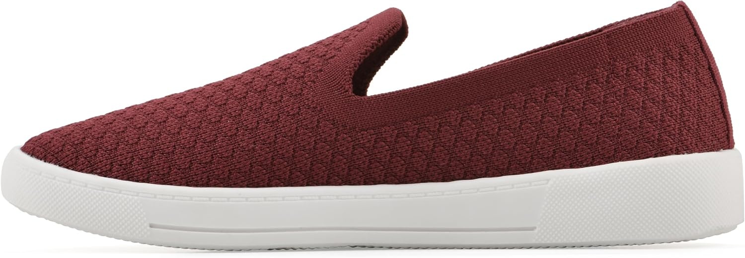 image:imageWHITE MOUNTAIN Womens Upstay Knit SlipOn SneakerBurgundy Fabric