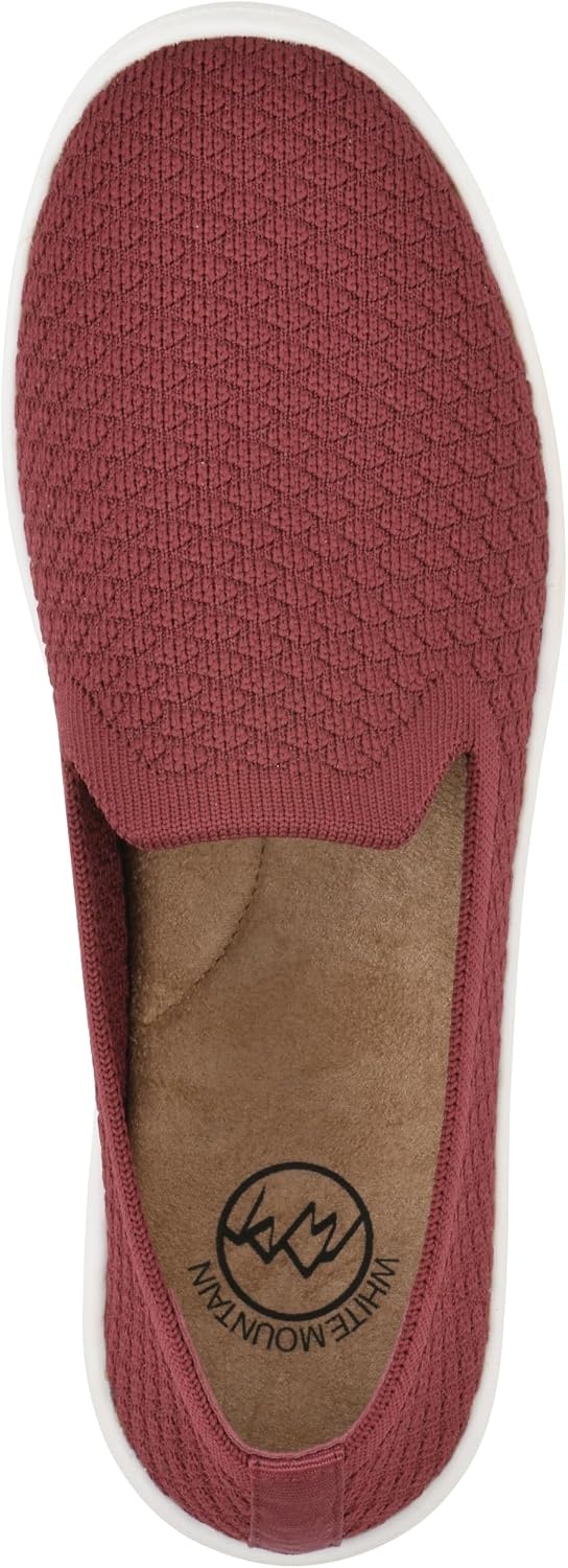 image:imageWHITE MOUNTAIN Womens Upstay Knit SlipOn SneakerBurgundy Fabric