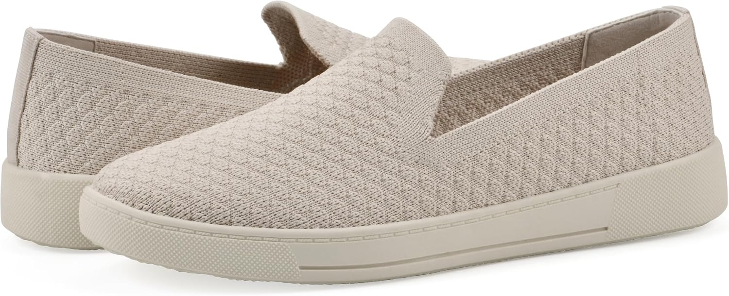 image:imageWHITE MOUNTAIN Womens Upstay Knit SlipOn SneakerTaupe Fabric