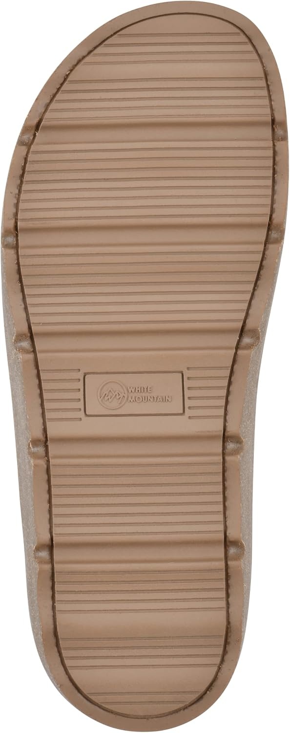 image:imageWHITE MOUNTAIN Womens Vailing Penny LoaferStyle Platform Footbed ClogLight Taupe Suede