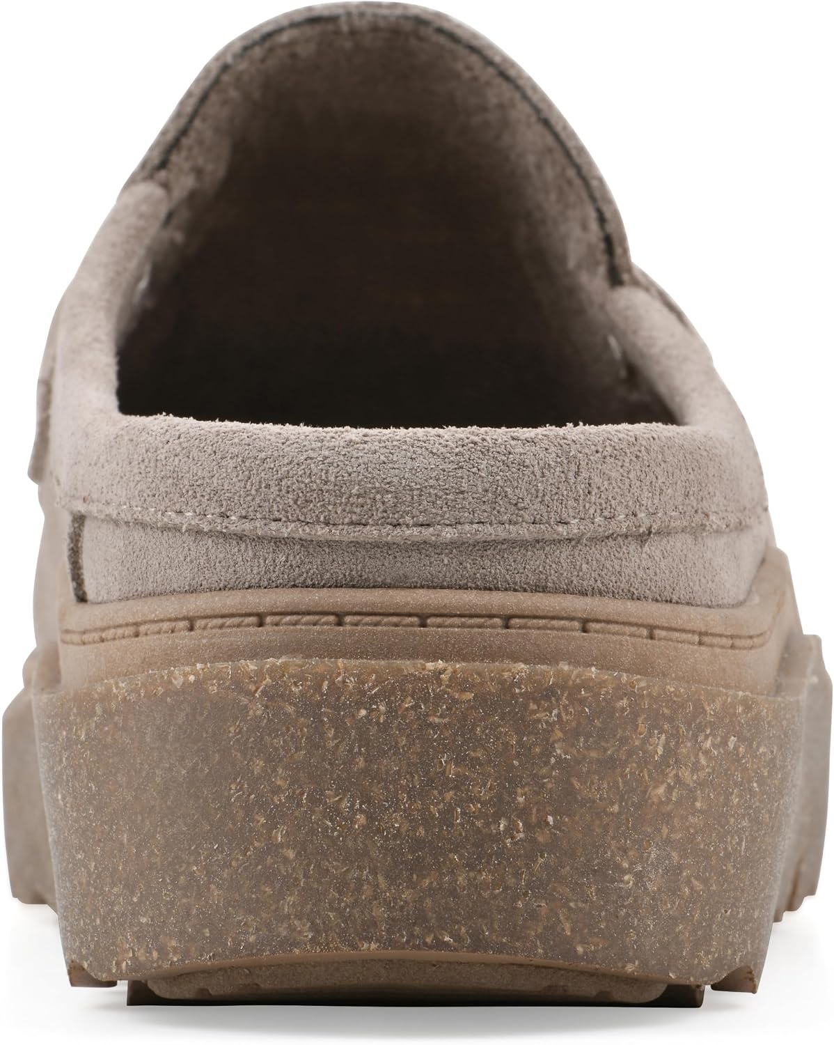 image:imageWHITE MOUNTAIN Womens Vailing Penny LoaferStyle Platform Footbed ClogLight Taupe Suede