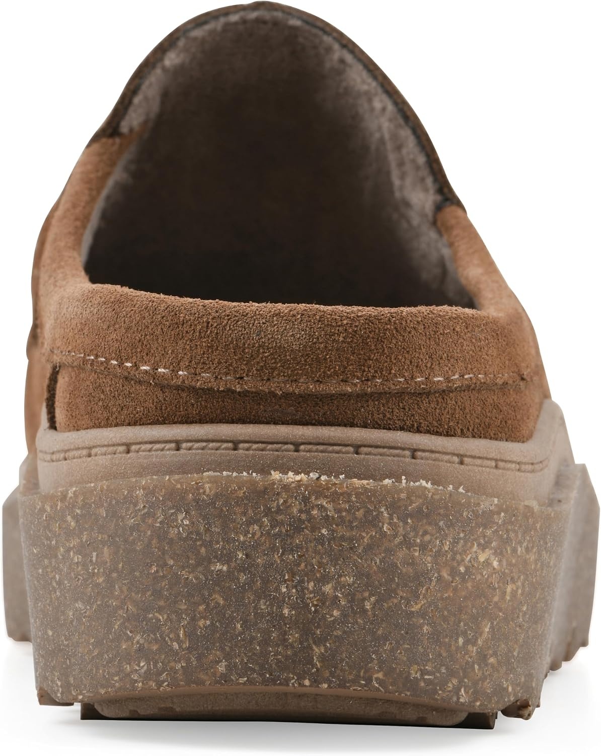 image:imageWHITE MOUNTAIN Womens Vailing Penny LoaferStyle Platform Footbed ClogNew Chestnut Suede