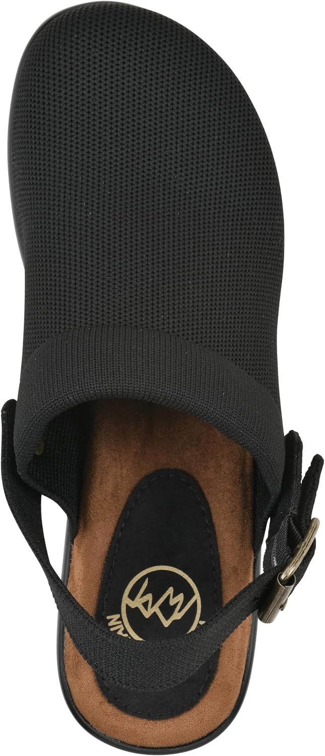 image:imageWHITE MOUNTAIN Womens Viable SlingBuckle Platform ClogBlack Fabric