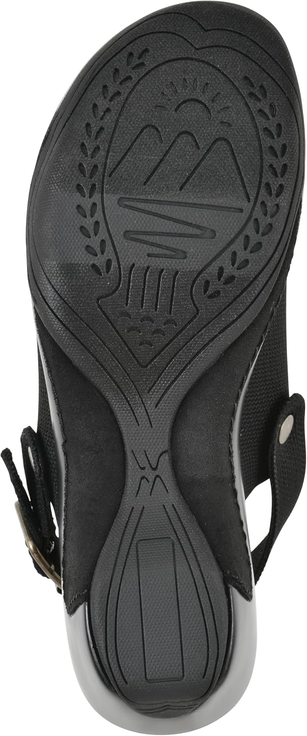 image:imageWHITE MOUNTAIN Womens Viable SlingBuckle Platform ClogBlack Fabric