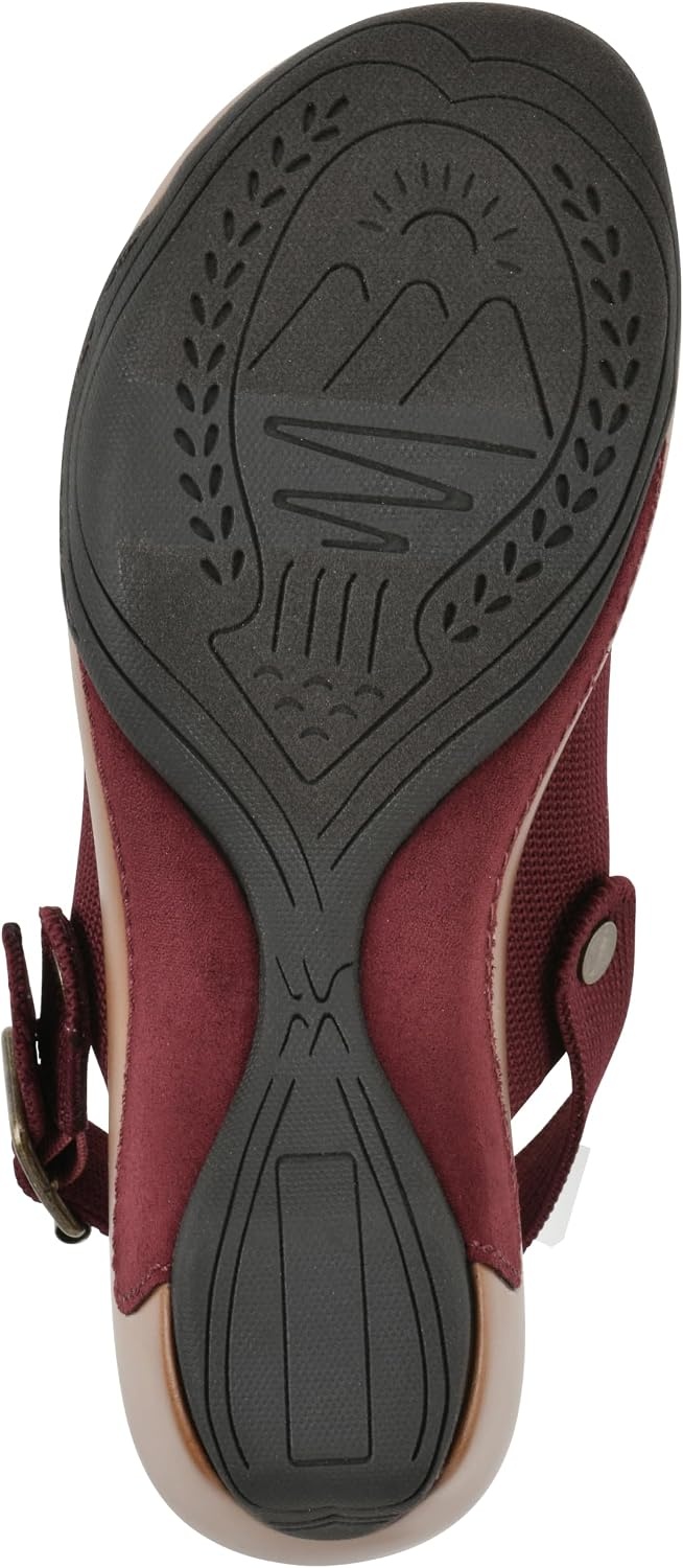 image:imageWHITE MOUNTAIN Womens Viable SlingBuckle Platform ClogBurgundy Fabric