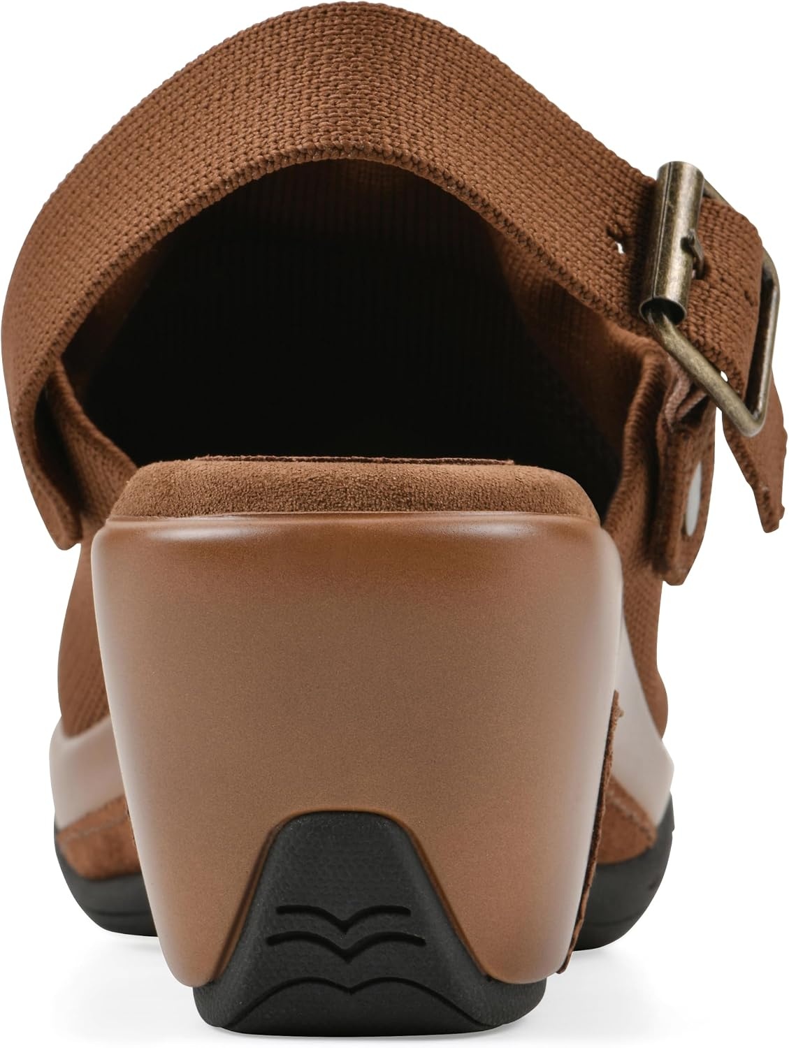 image:imageWHITE MOUNTAIN Womens Viable SlingBuckle Platform ClogPecan Fabric