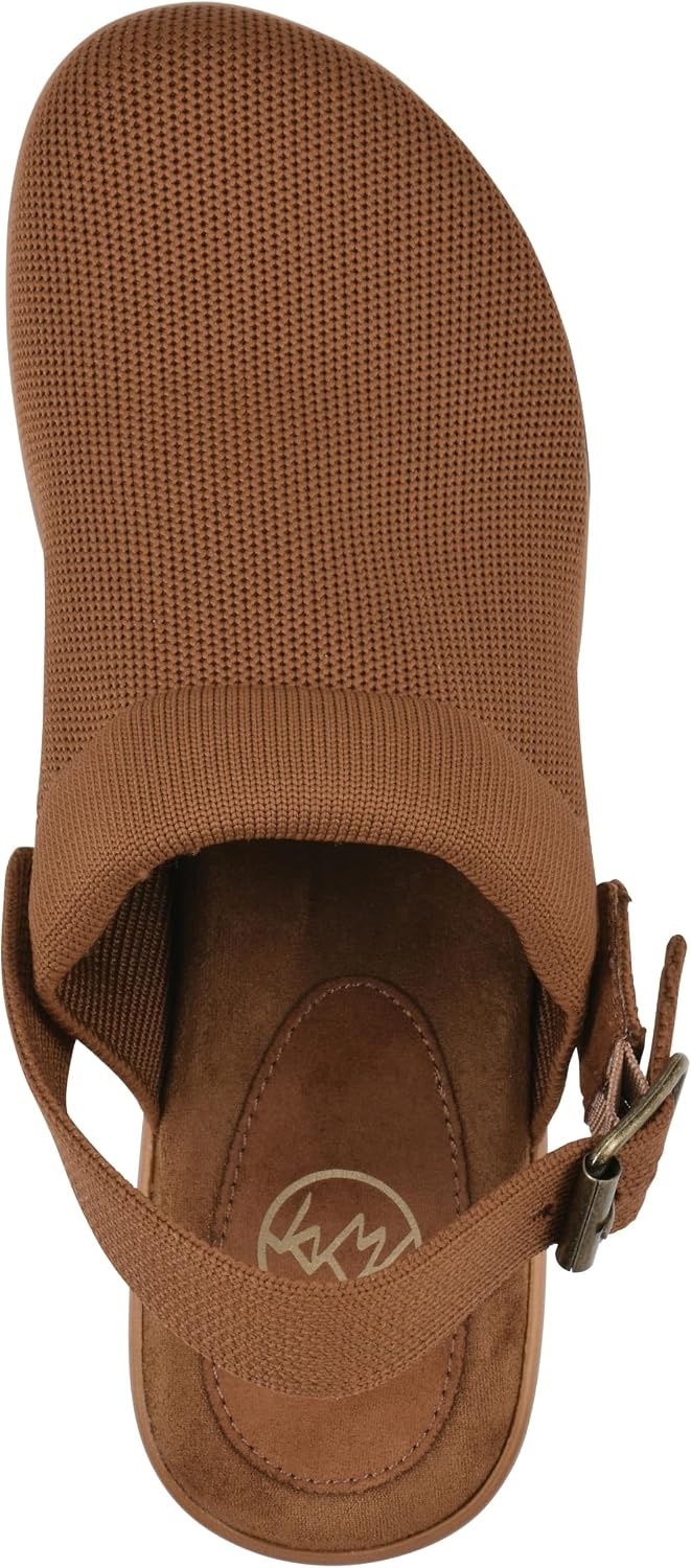 image:imageWHITE MOUNTAIN Womens Viable SlingBuckle Platform ClogPecan Fabric