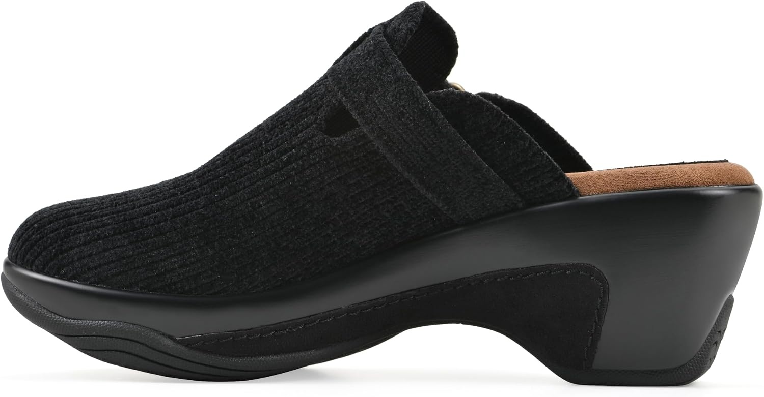 image:imageWHITE MOUNTAIN Womens Vias Platform ClogBlack Fabric