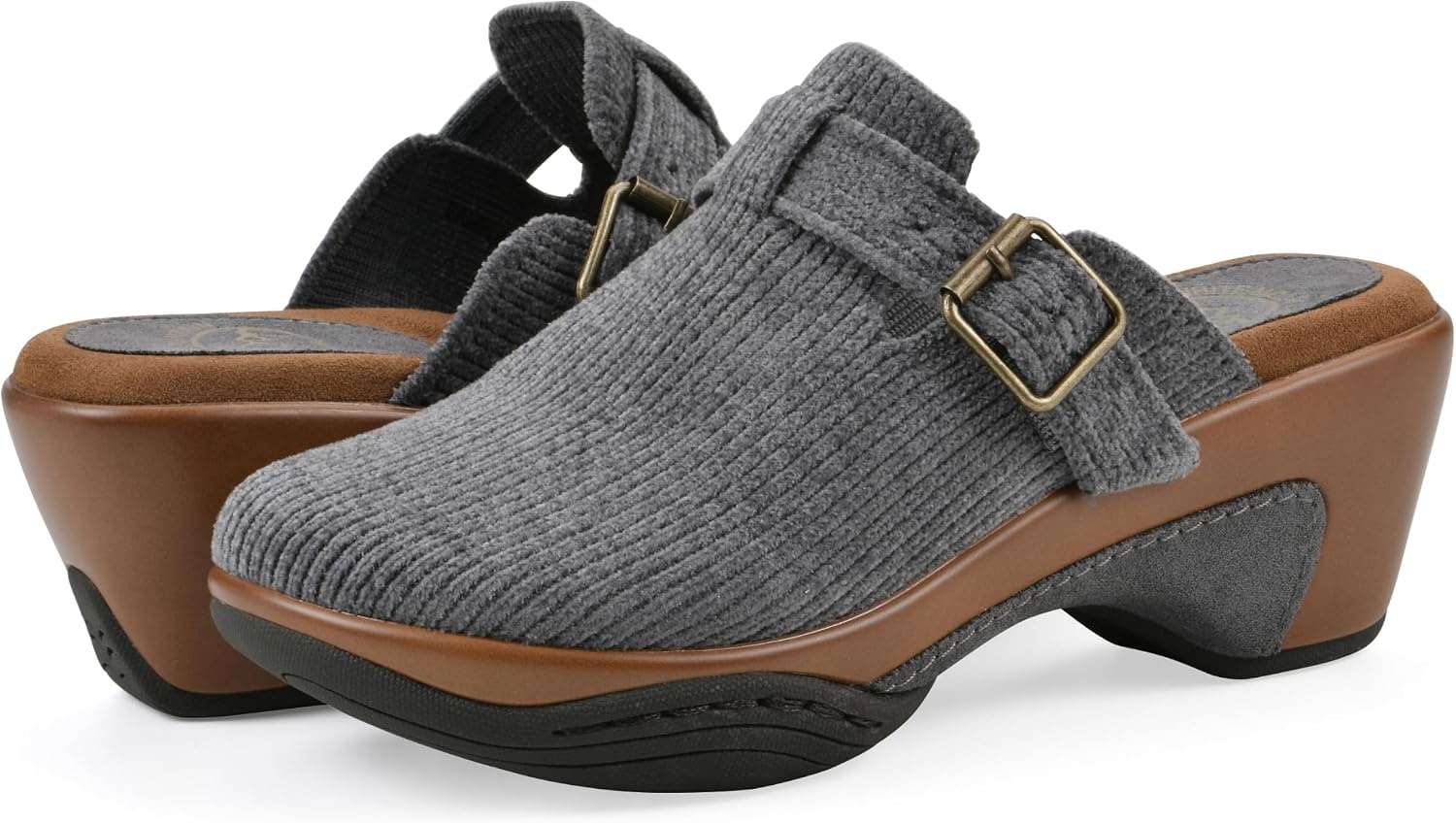 image:imageWHITE MOUNTAIN Womens Vias Platform ClogBlue Steel Fabric