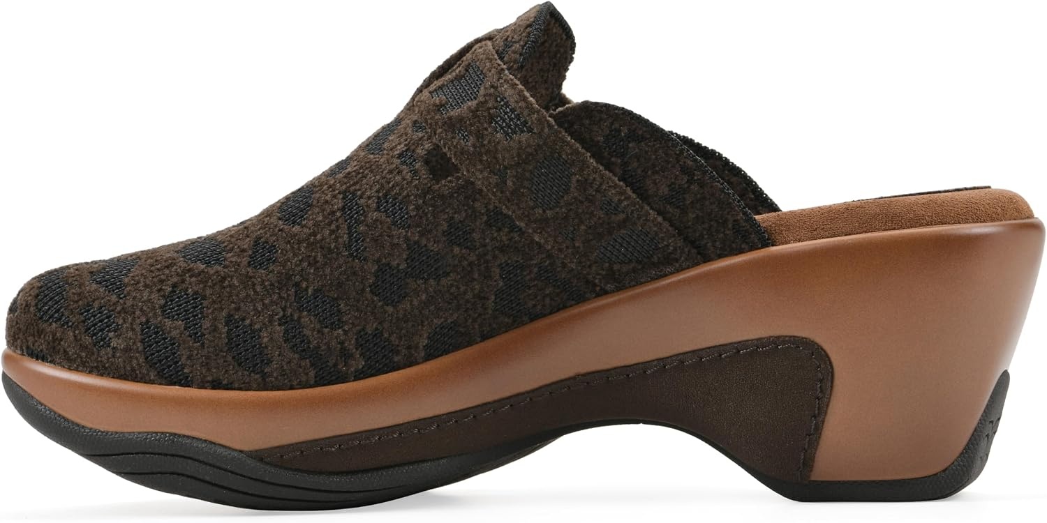 image:imageWHITE MOUNTAIN Womens Vias Platform ClogBrown Multi Fabric