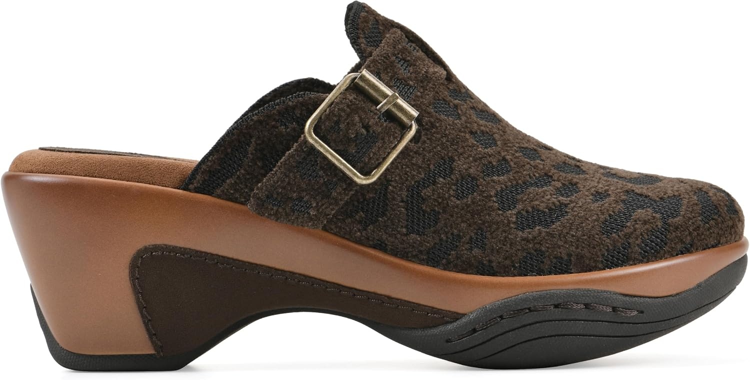 image:imageWHITE MOUNTAIN Womens Vias Platform ClogBrown Multi Fabric