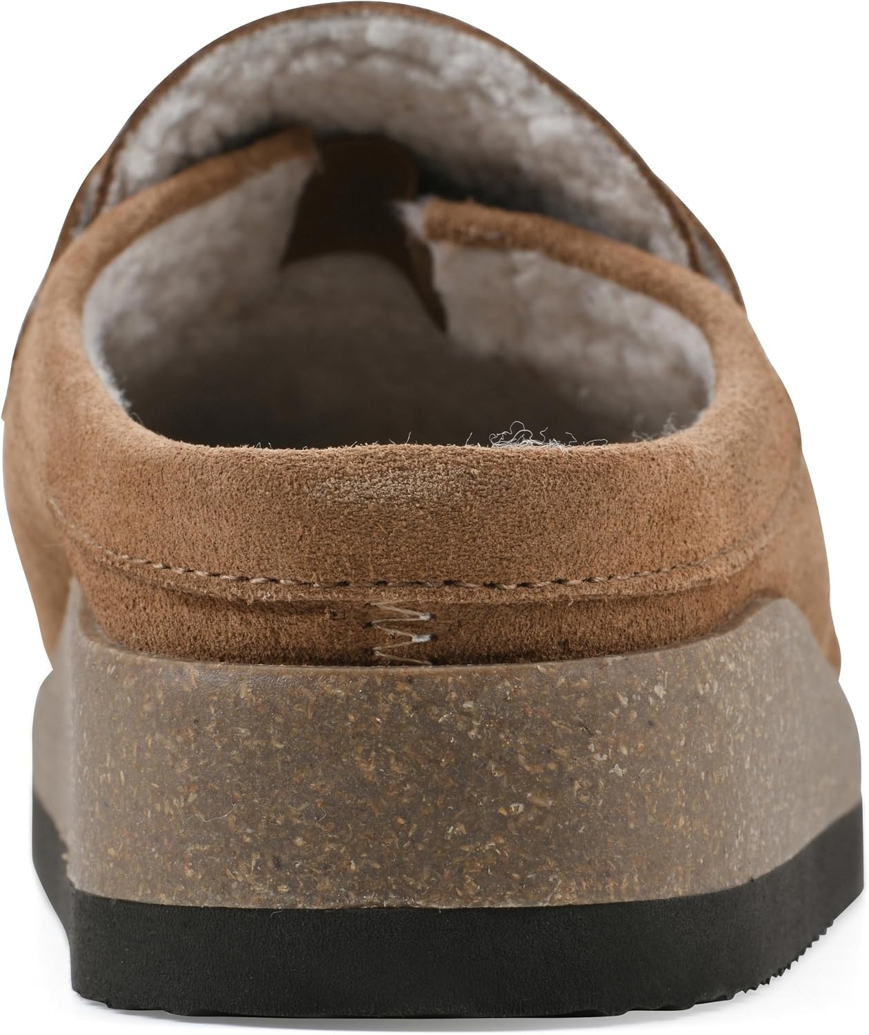 image:imageWhite Mountain Womens Brinlee MuleChestnut Suede Faux Shearling