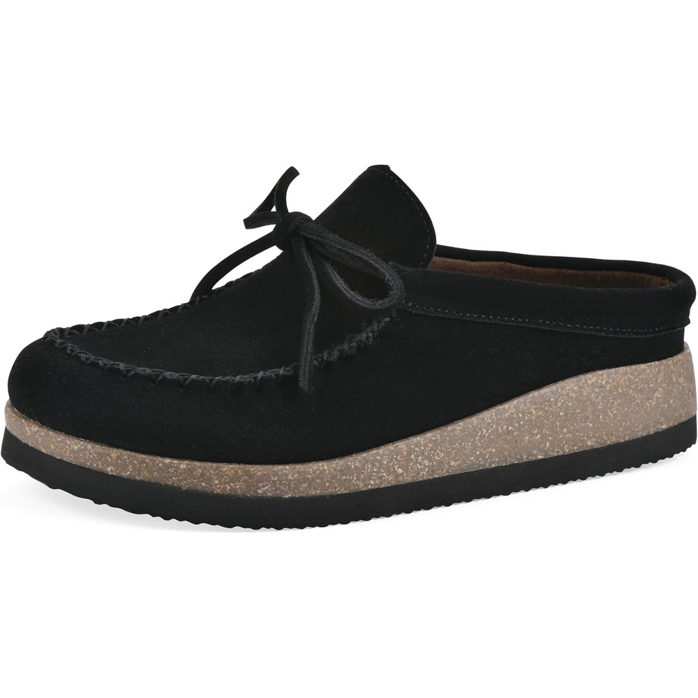 image:imageWHITE MOUNTAIN Womens Bayhead MocToe Footbed ClogBlack Suede