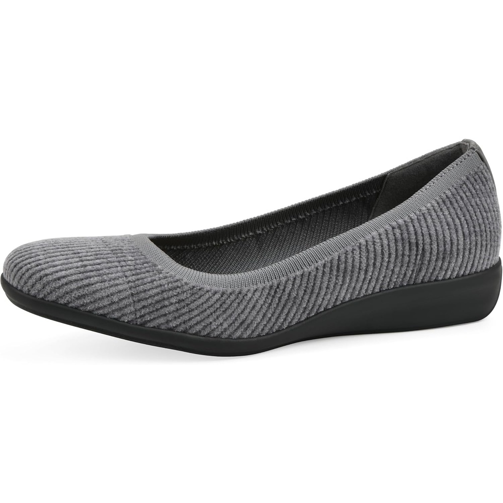 image:imageWHITE MOUNTAIN Womens Florian Knit Ballet FlatBlue Steel Corduroy Fabric