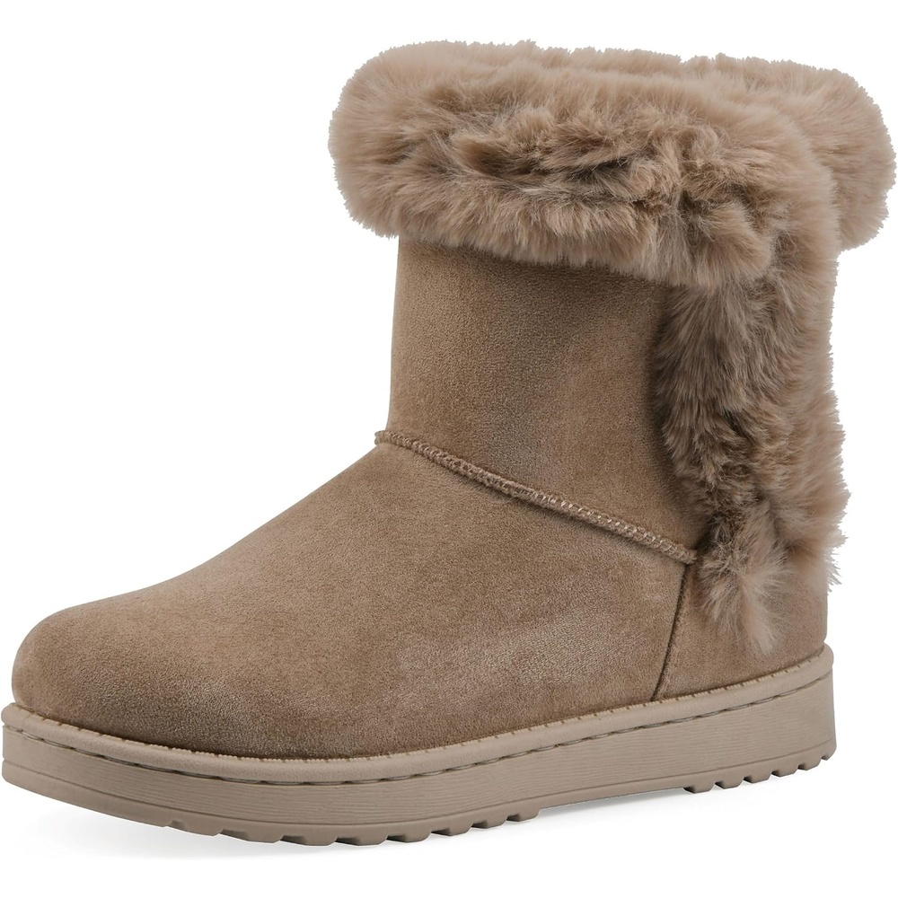 image:imageWHITE MOUNTAIN Womens Incher Faux Fur BootDark Beige