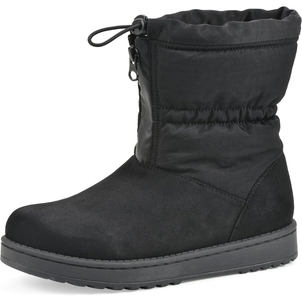 image:imageWHITE MOUNTAIN Womens Issy Faux FurLined Mid Shaft BootieBlack Fabric